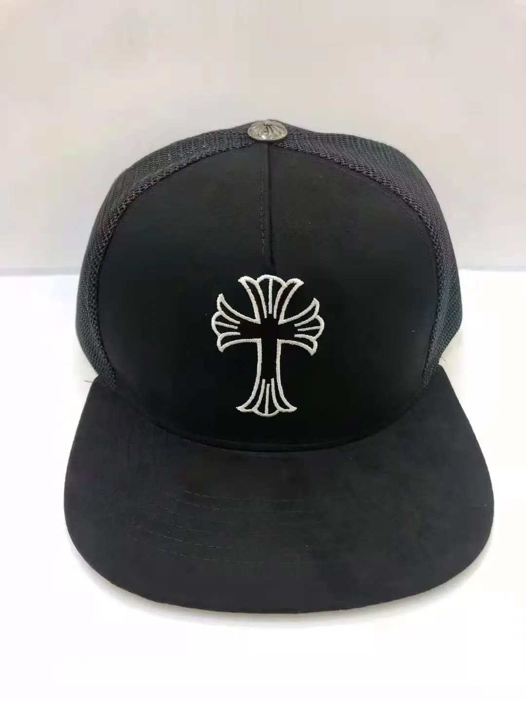Chrome Hearts Hats Embroidered Logo Patch Mesh Trucker Cap — 27