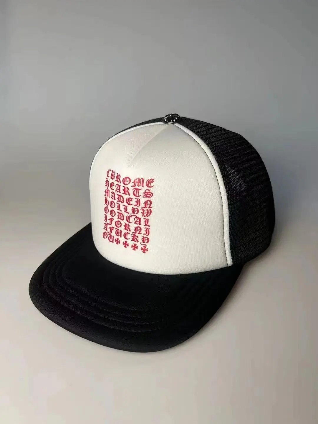 Chrome Hearts Hats Embroidered Logo Patch Mesh Trucker Cap — 40