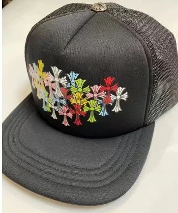 Chrome Hearts Hats Embroidered Logo Patch Mesh Trucker Cap — 31
