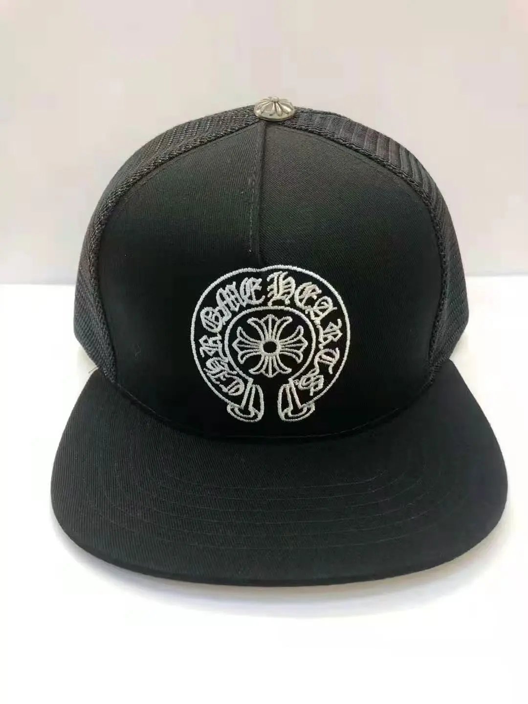 Chrome Hearts Hats Embroidered Logo Patch Mesh Trucker Cap — 28