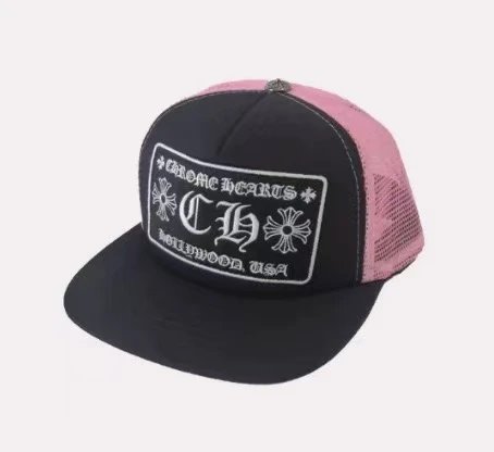 Chrome Hearts Hats Embroidered Logo Patch Mesh Trucker Cap — 35