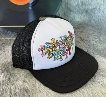 Chrome Hearts Hats Embroidered Logo Patch Mesh Trucker Cap — 30