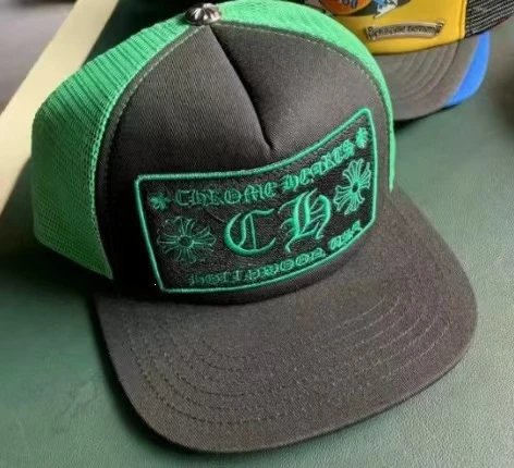 Chrome Hearts Hats Embroidered Logo Patch Mesh Trucker Cap — 37