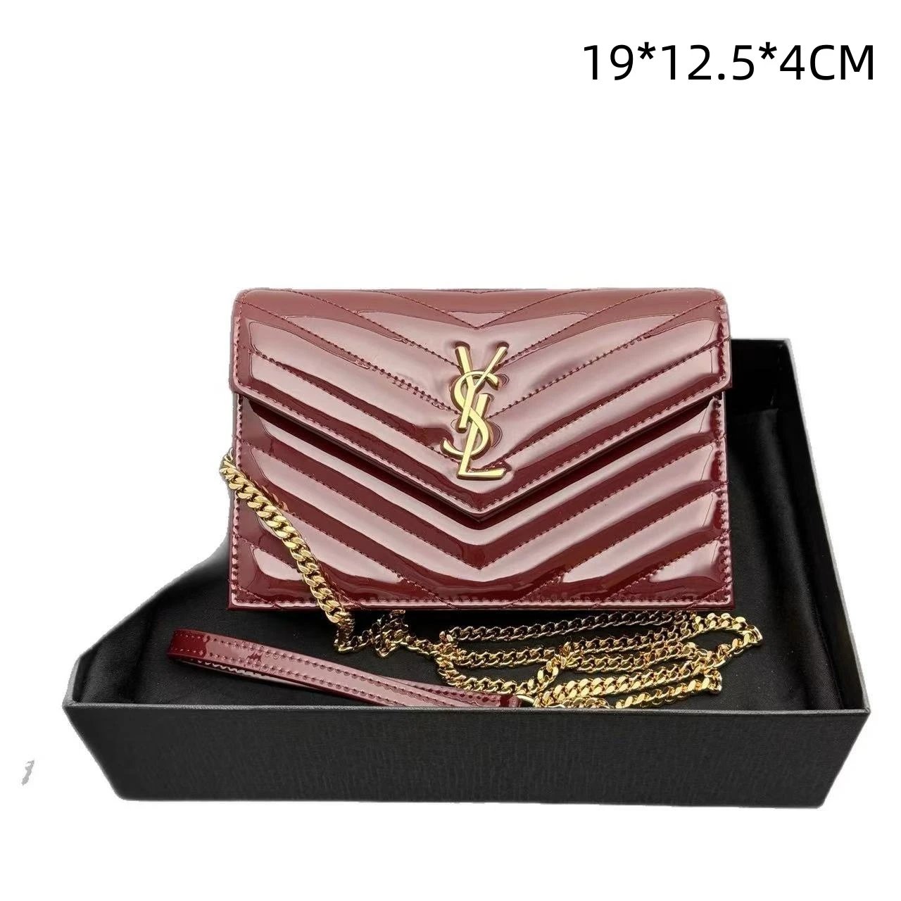 Saint Laurent Crossbody Bags 2068 quilted envelope chain bag — 8