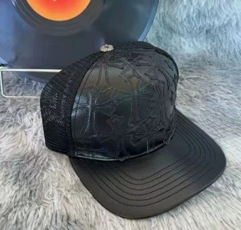 Chrome Hearts Hats Embroidered Logo Patch Mesh Trucker Cap — 38