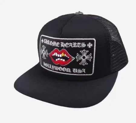 Chrome Hearts Hats Embroidered Logo Patch Mesh Trucker Cap — 33