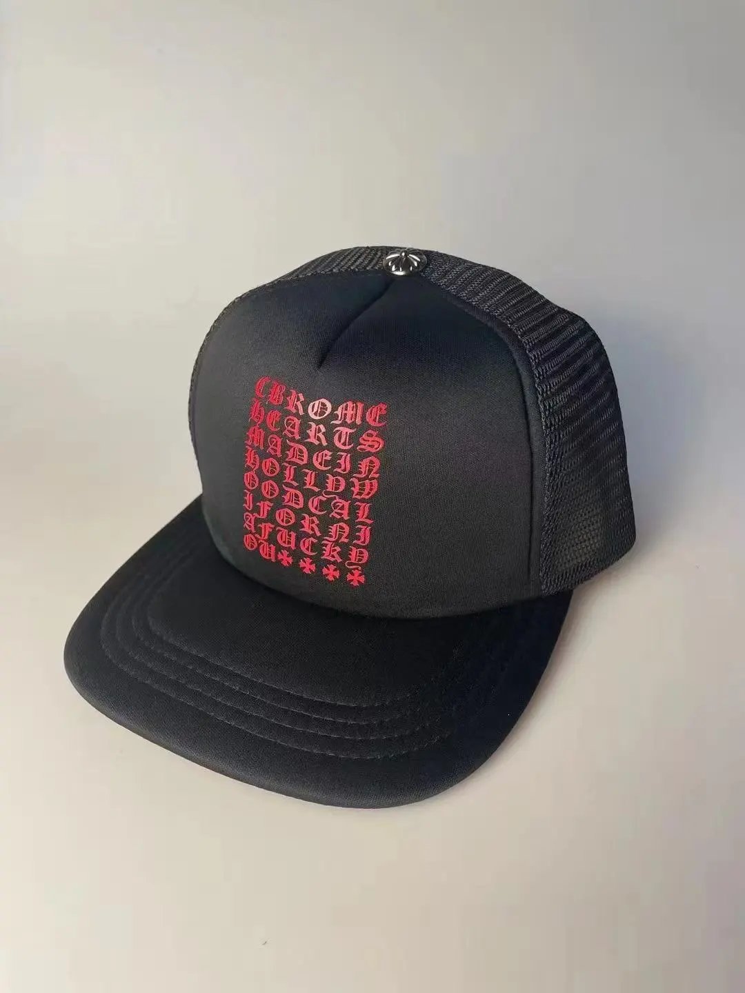 Chrome Hearts Hats Embroidered Logo Patch Mesh Trucker Cap — 36