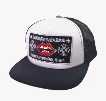 Chrome Hearts Hats Embroidered Logo Patch Mesh Trucker Cap — 321