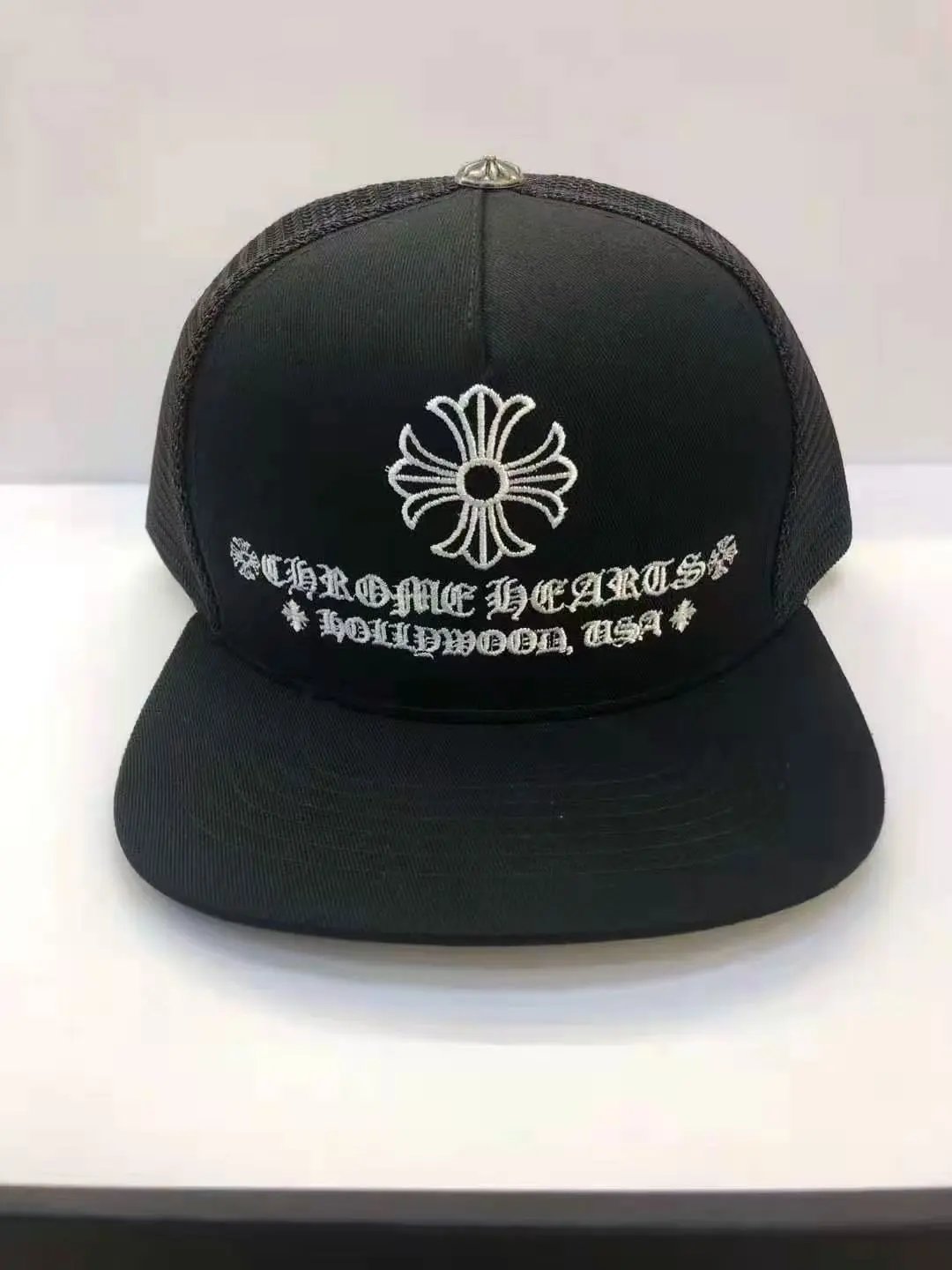 Chrome Hearts Hats Embroidered Logo Patch Mesh Trucker Cap — 29