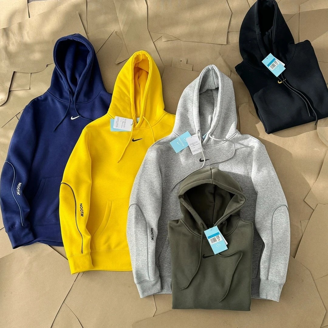 NOCTA Collab Collection Dental Floss 3M Reflective Stripe Nike Print Casual Fleece-Lined Hoodie
