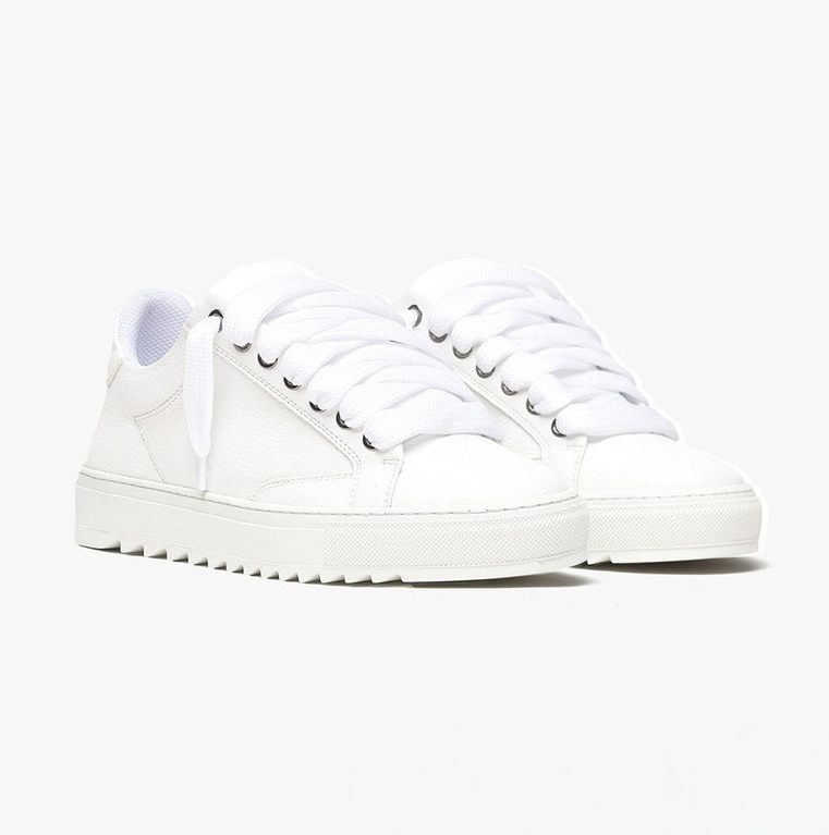 Milk white leather