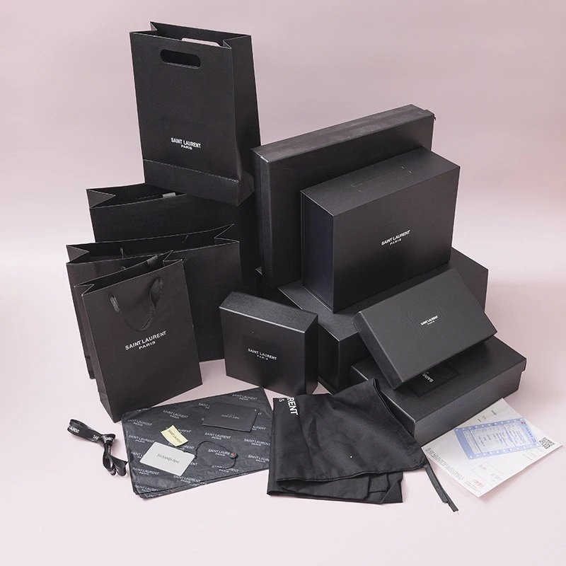 YSL Magnetic Folding Gift Box Set with Thickened Lid — Counter-Original Luxury Packaging for Scarves, Shirts, Belts, Shoe Boxes, and More