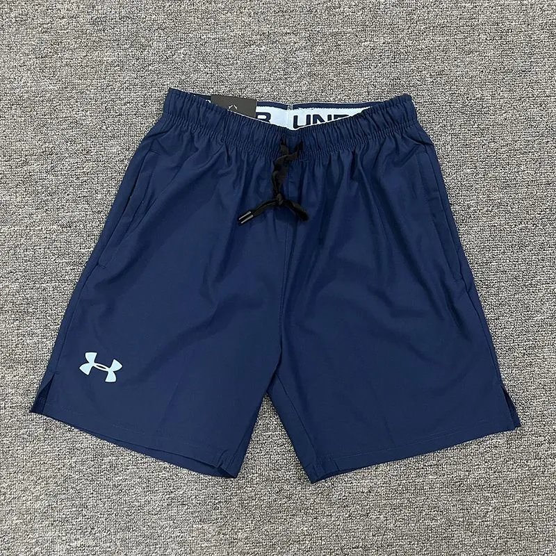 Under Armour Shorts Woven drawstring athletic with zip pockets — Sapphire blue