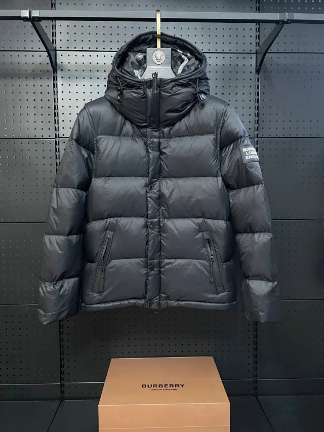 BUERRY巴宝莉冬季新款可拆式衣袖连帽羽绒服外套 2