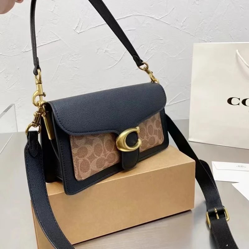 Coach Crossbody Bags Tabby 26 with Signature C Hardware — Black presbyopic glasses gift box