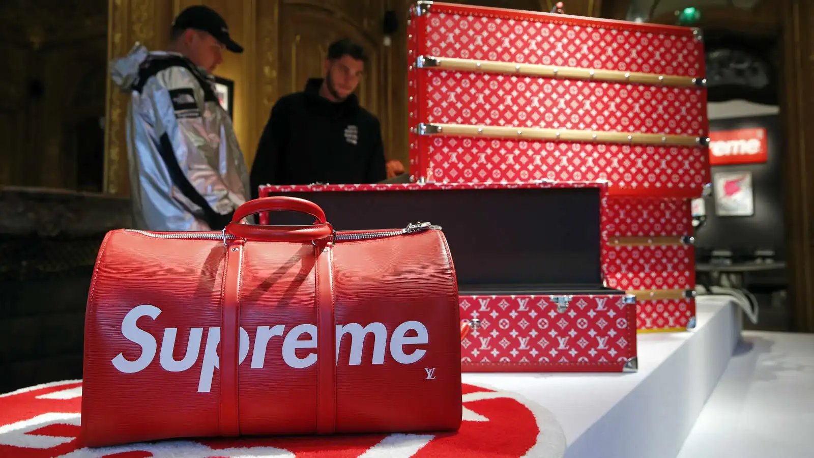 Supreme Travel Bags Logo Cylindrical Duffel Bag image 1