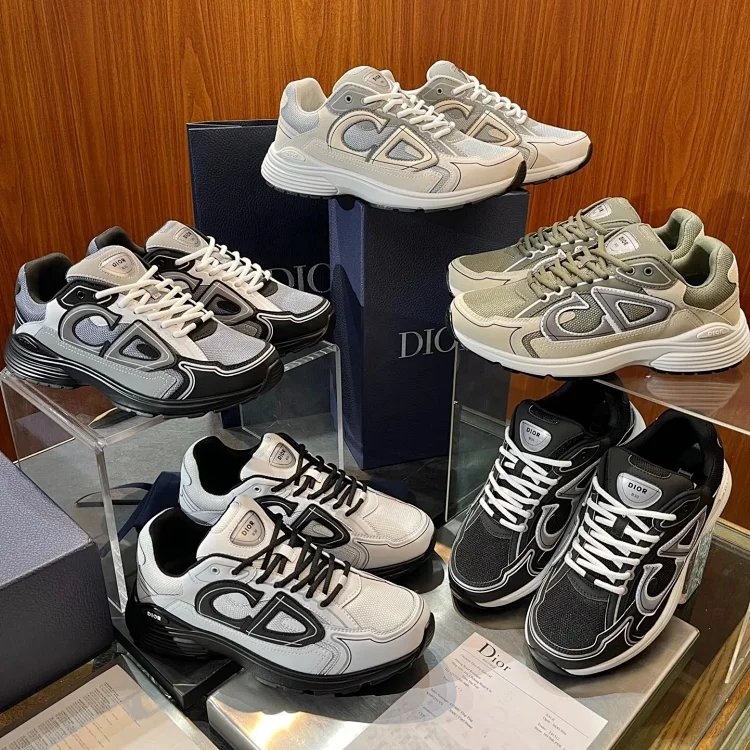 Di * r B30 CD versatile casual shoes, height increasing white shoes, lace up running shoes, alphabet dad shoes