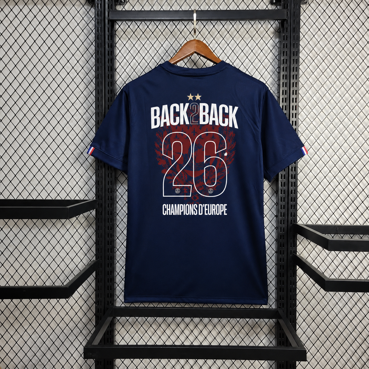 European Champions 25-26 Season PSG 2-Star Back-to-Back Home and Away UEFA Champions League Winner Commemorative Special Print Jersey