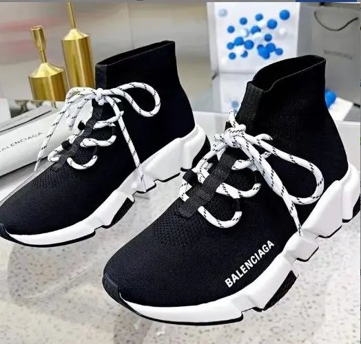 Balenciaga Sneakers Sock-knit high-top with segmented sole image 2