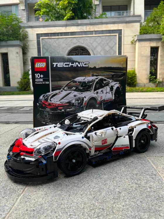 LEGO Ferrari 488 Porsche 911 BMW 1000RR Motorcycle Mercedes AMG F1 Racing Car Collector’s Set with Original Box and Logo