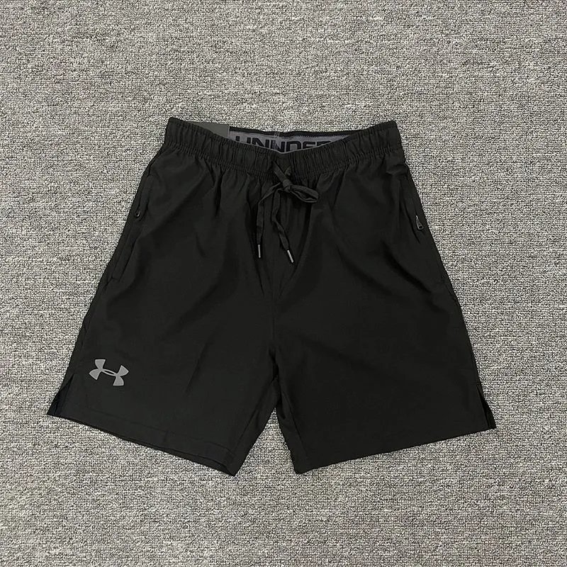 Under Armour Shorts Woven drawstring athletic with zip pockets — Black