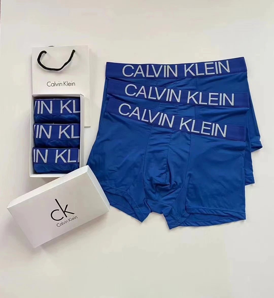 [In Stock, Ships Same Day] Calvin Klein Men's Underwear - Ice Silk Boxer Briefs, Gift Set of 3, Fast Shipping
