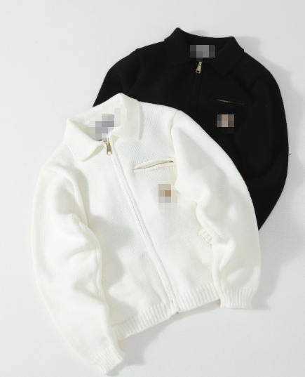 Heavy zipper sweater