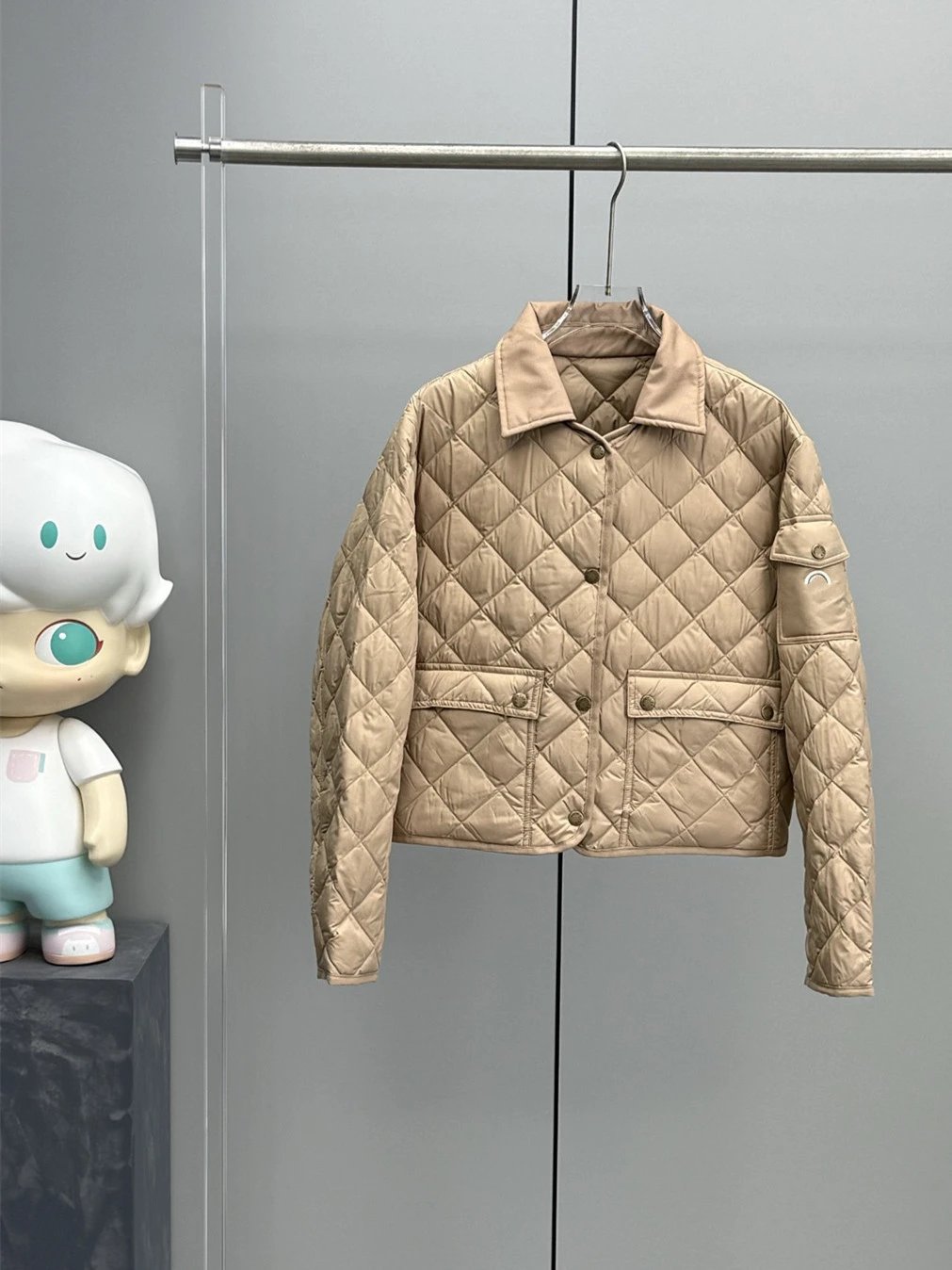 Moncler Down Jackets Hooded puffer jacket — Apricot Jacket