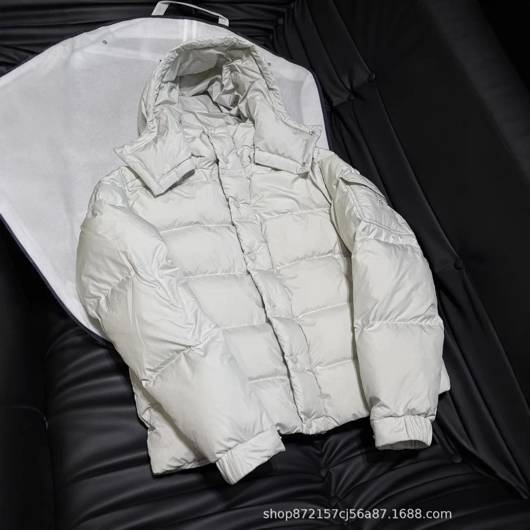 Moncler Down Jackets Hooded puffer jacket — gray