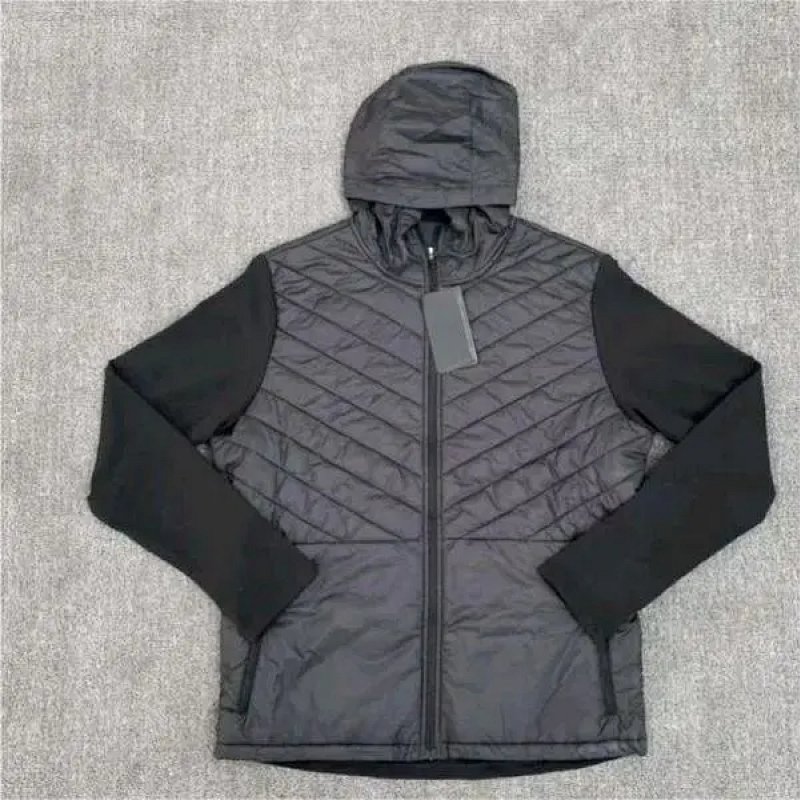 Quilted Hooded Hybrid Jacket Black Outerwear