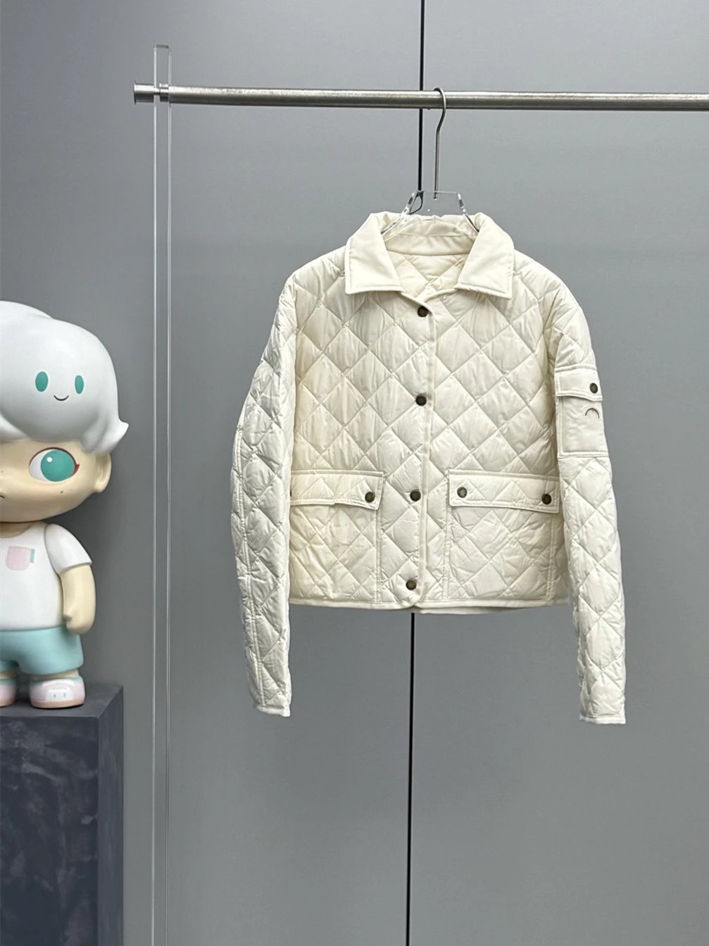 Moncler Down Jackets Hooded puffer jacket — Jacket, off-white