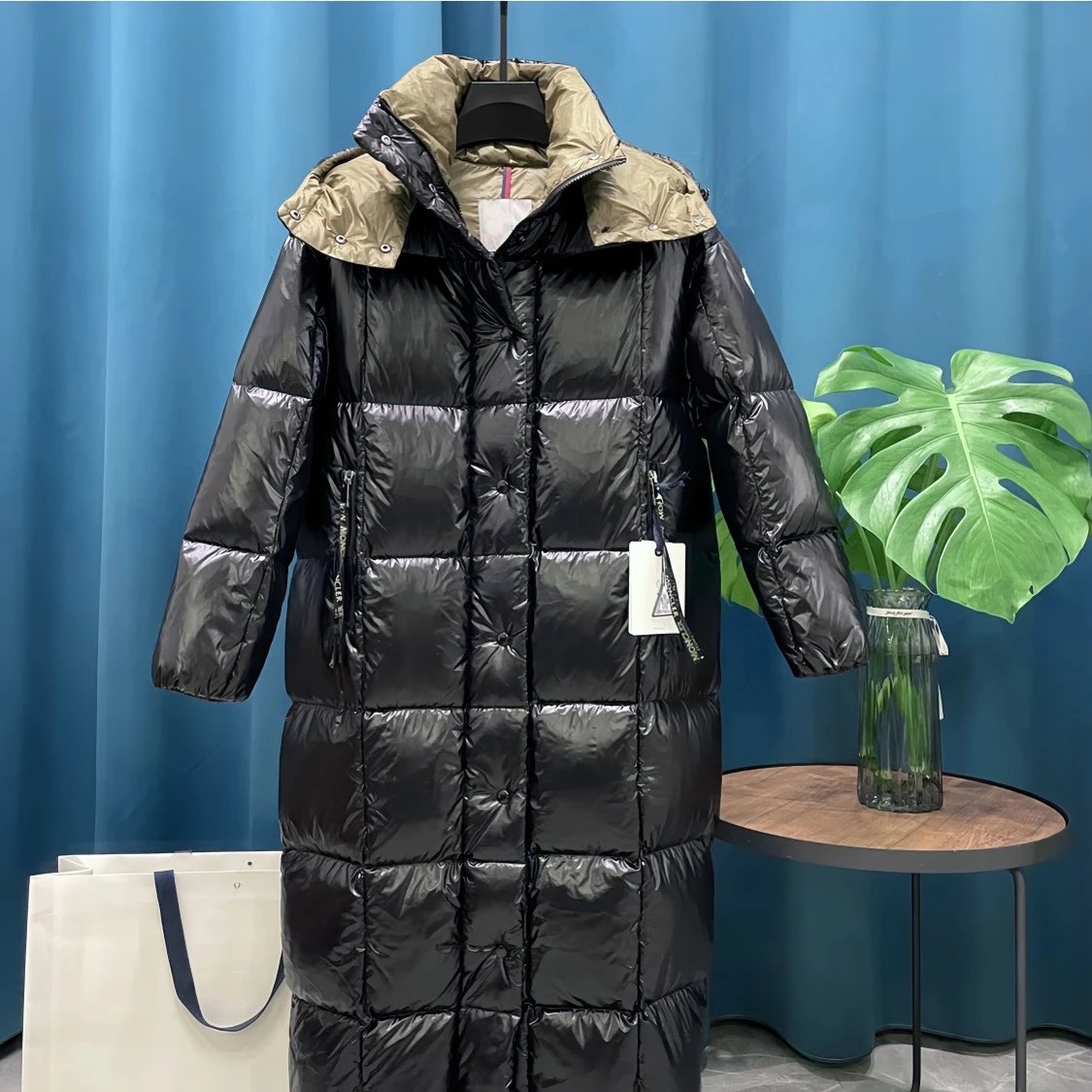 Moncler Down Jackets Hooded puffer jacket — Long black 2