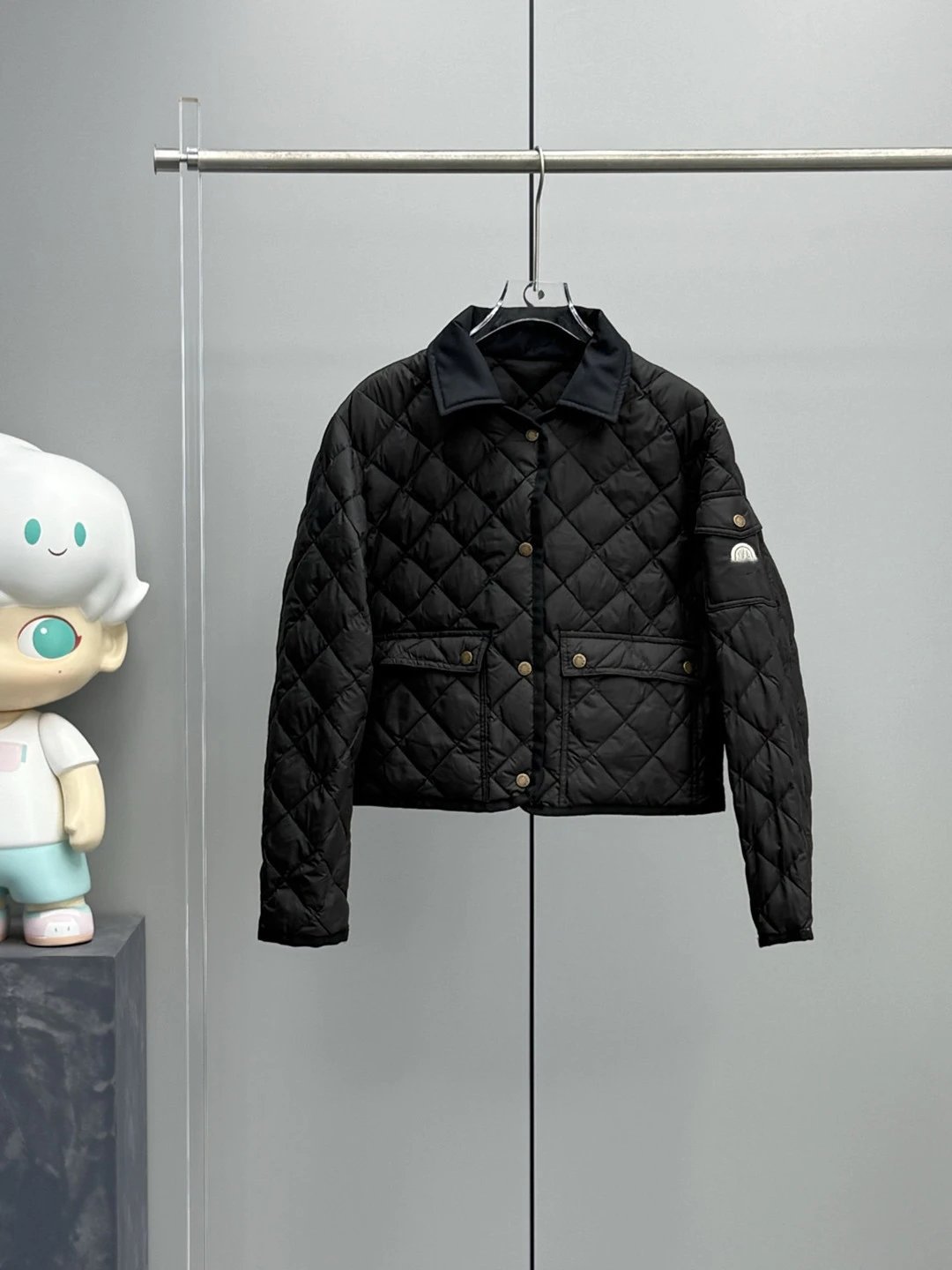 Moncler Down Jackets Hooded puffer jacket — Black jacket