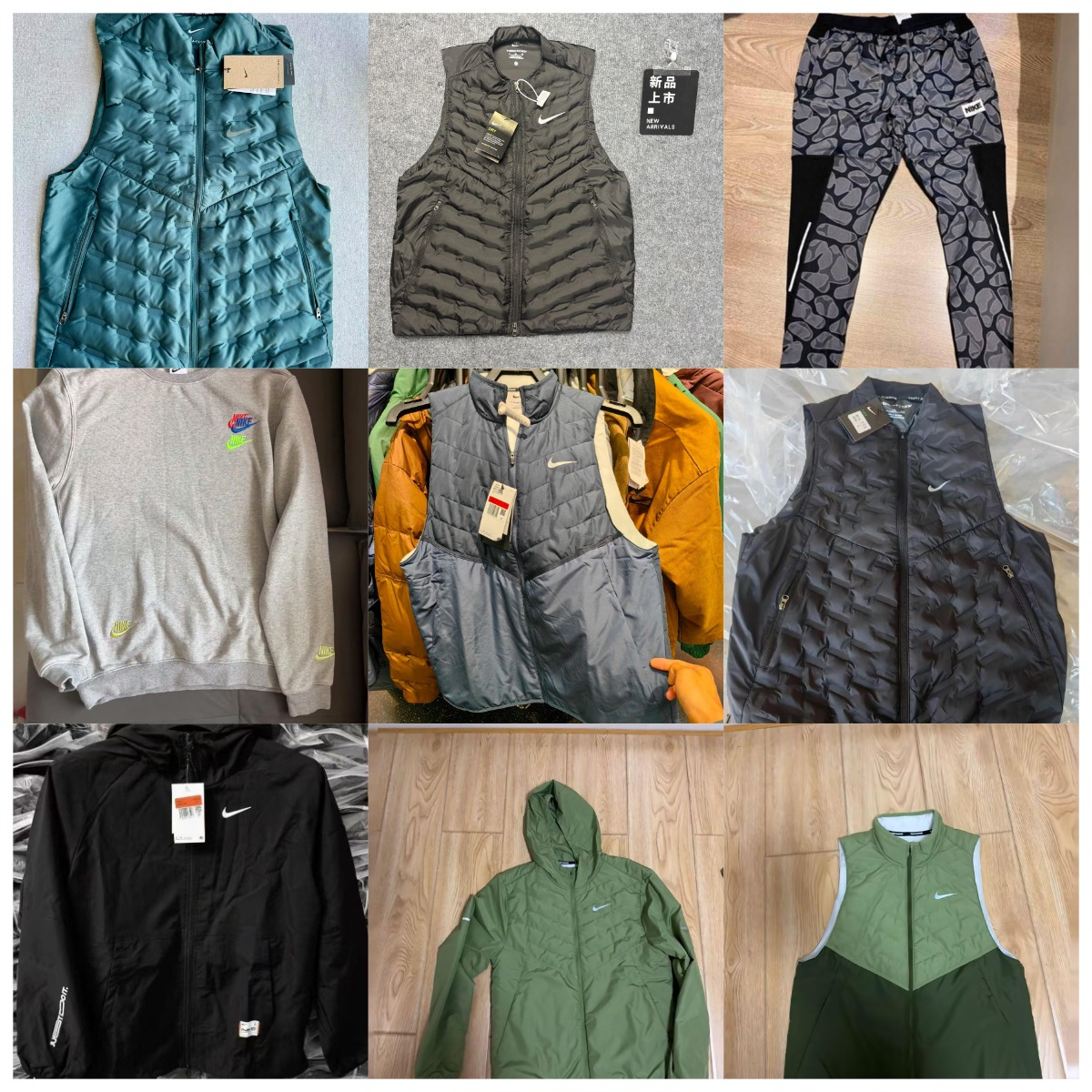Design Quilted Puffer Vest Light Green Outerwear - 3
