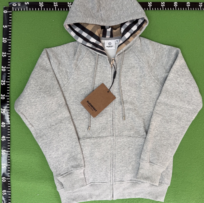 High Quality 1:1-Embroidered Zipper Sweatshirt [Gray] 2