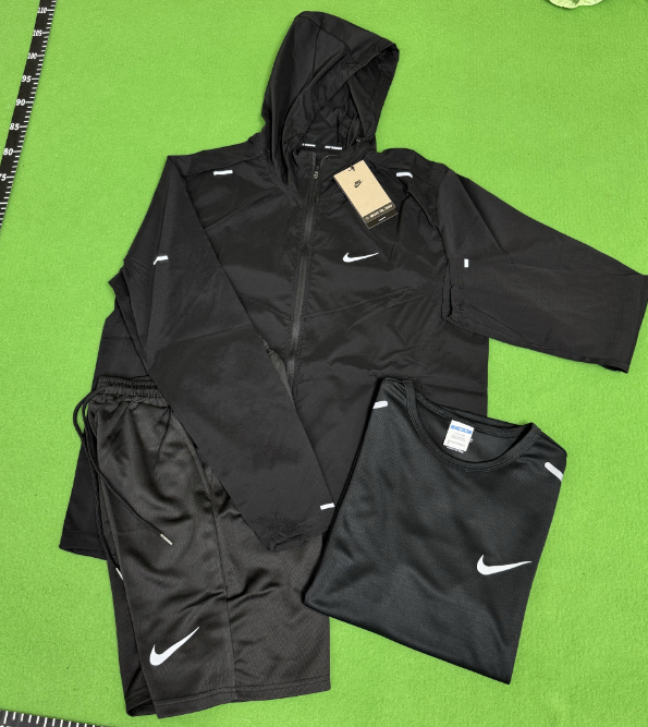 Nike Matching Sets Hooded windbreaker, T-shirt and shorts set — NK Three-Piece Set -2