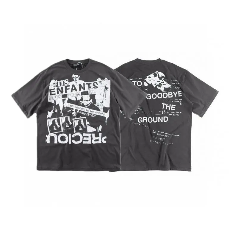 Enfants Riches Déprimés (ERD, melancholic rich kids) themed printed short-sleeved T-shirt
