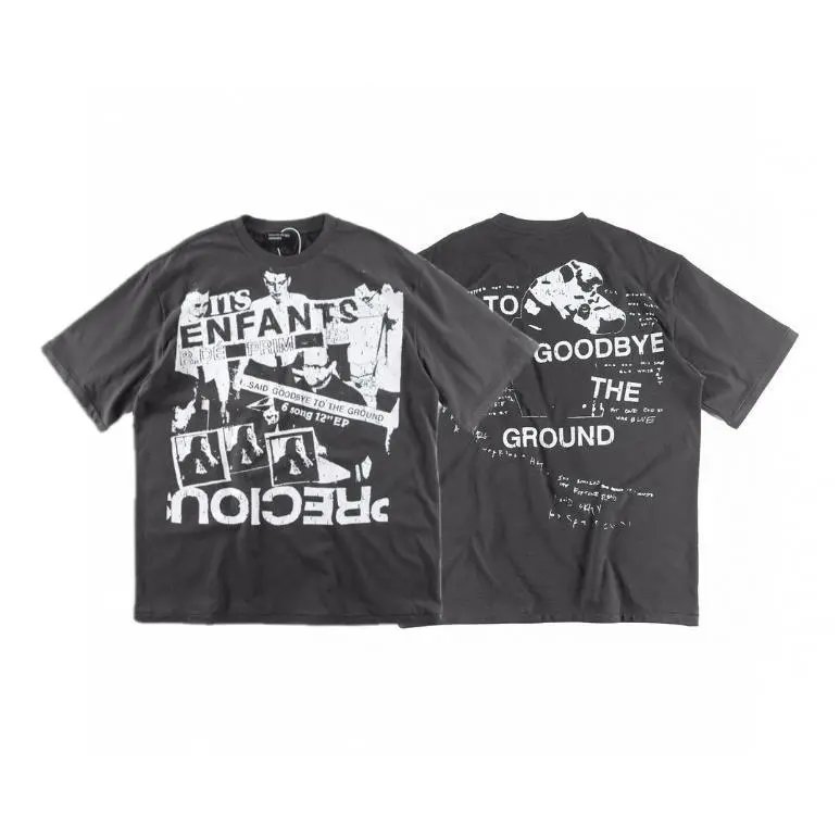 E Distressed T-Shirt - S - CAT