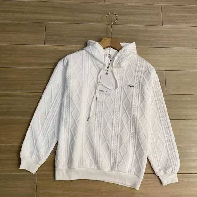 Lacoste Cable-knit hooded pullover and zip-up knit cardigan variants image 3