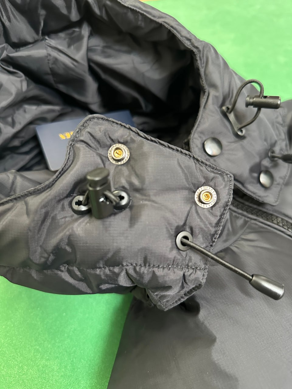 Moncler Maya Down Jacket Black / Ice Blue / Ivory - 11
