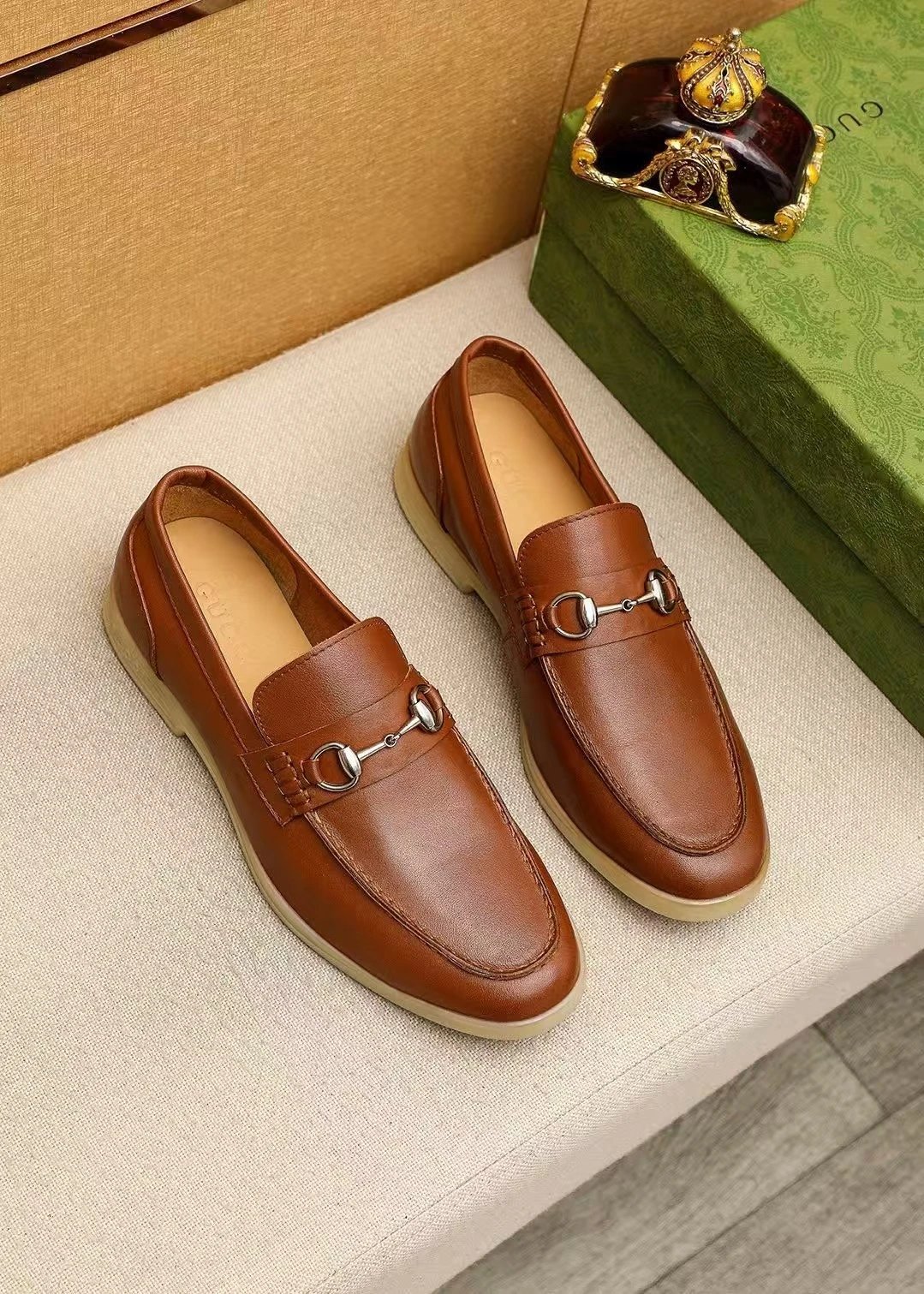 Gucci Horsebit Brown Loafers