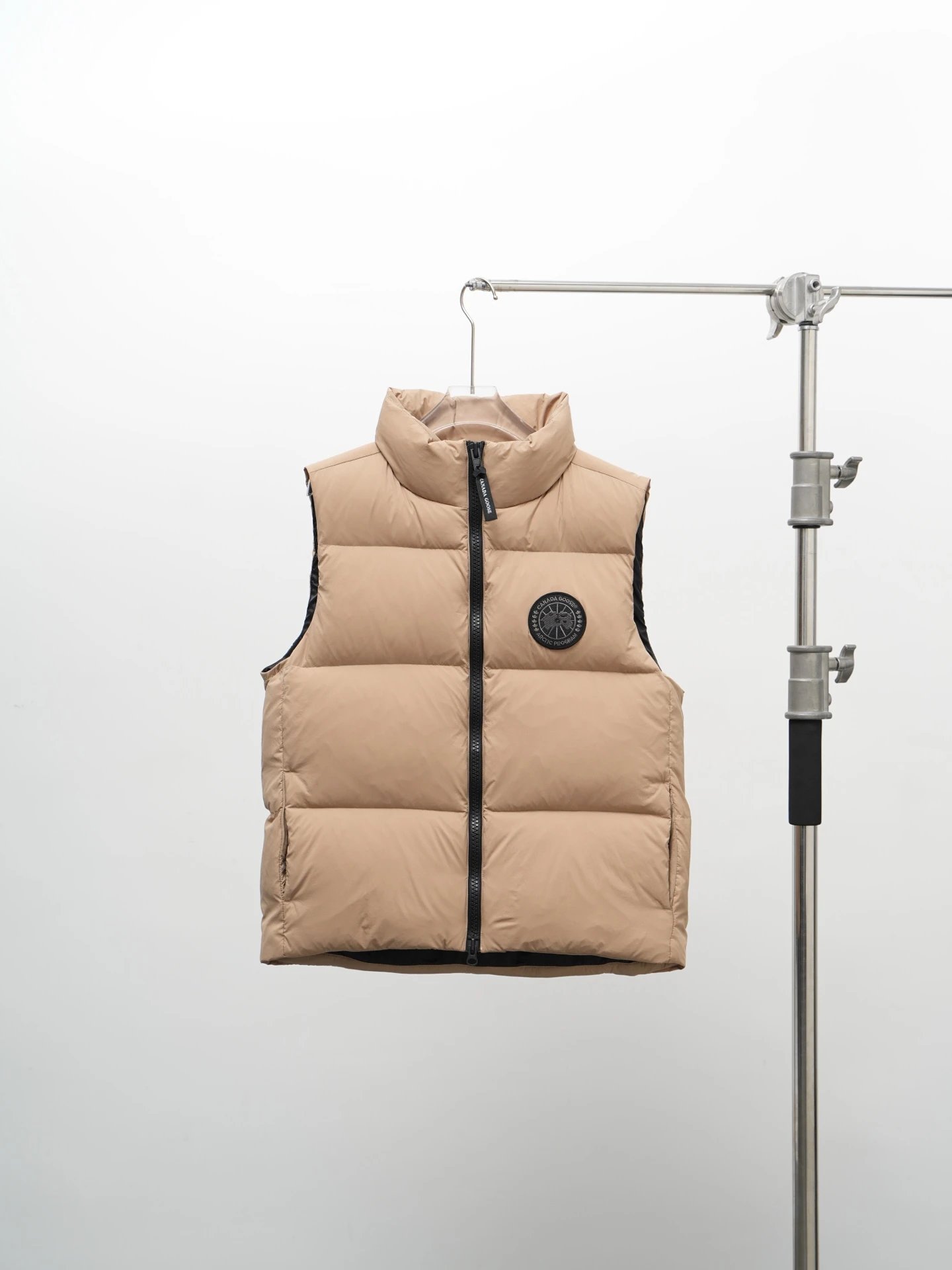 Brown black badge vest