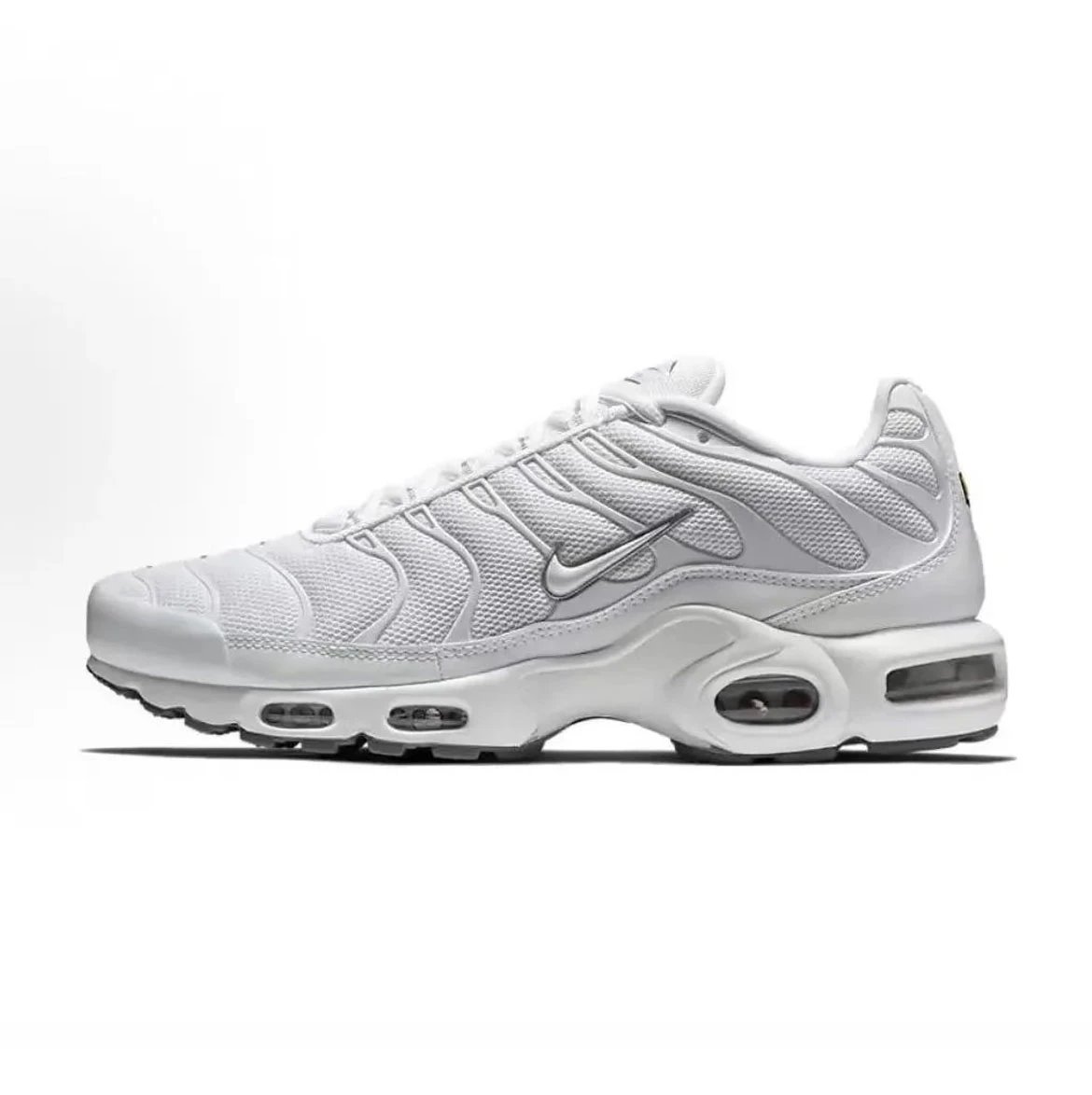 N*ke A*r Max Plus Tn Sneakers Men Women Cushioned Running Tennis Shoes White Silver Blue 经典max气垫跑鞋