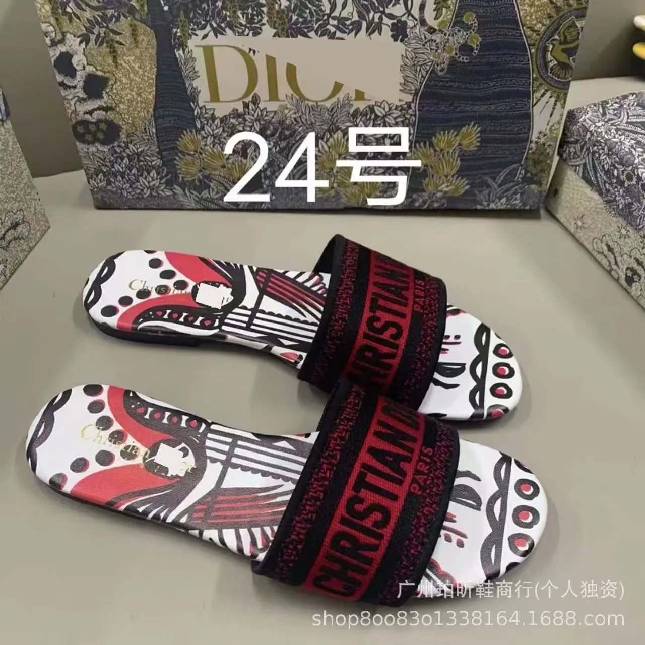Christian Dior Slippers Logo Strap Slide — A33 (best-selling model) * top quality