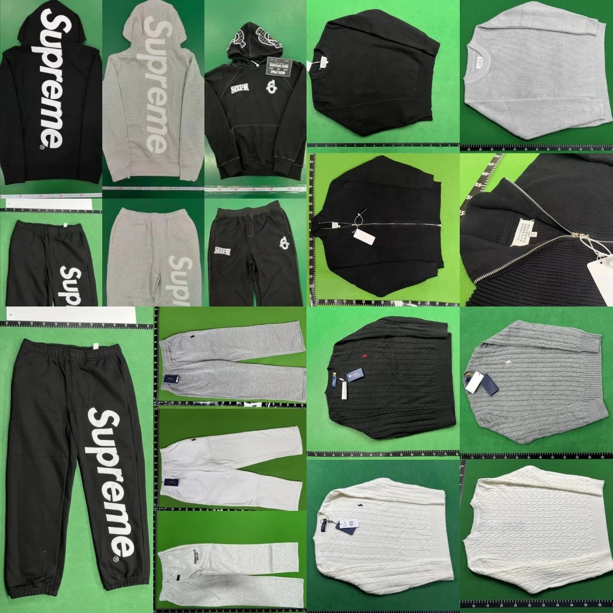 Collection of high quality trousers and sweatshirts