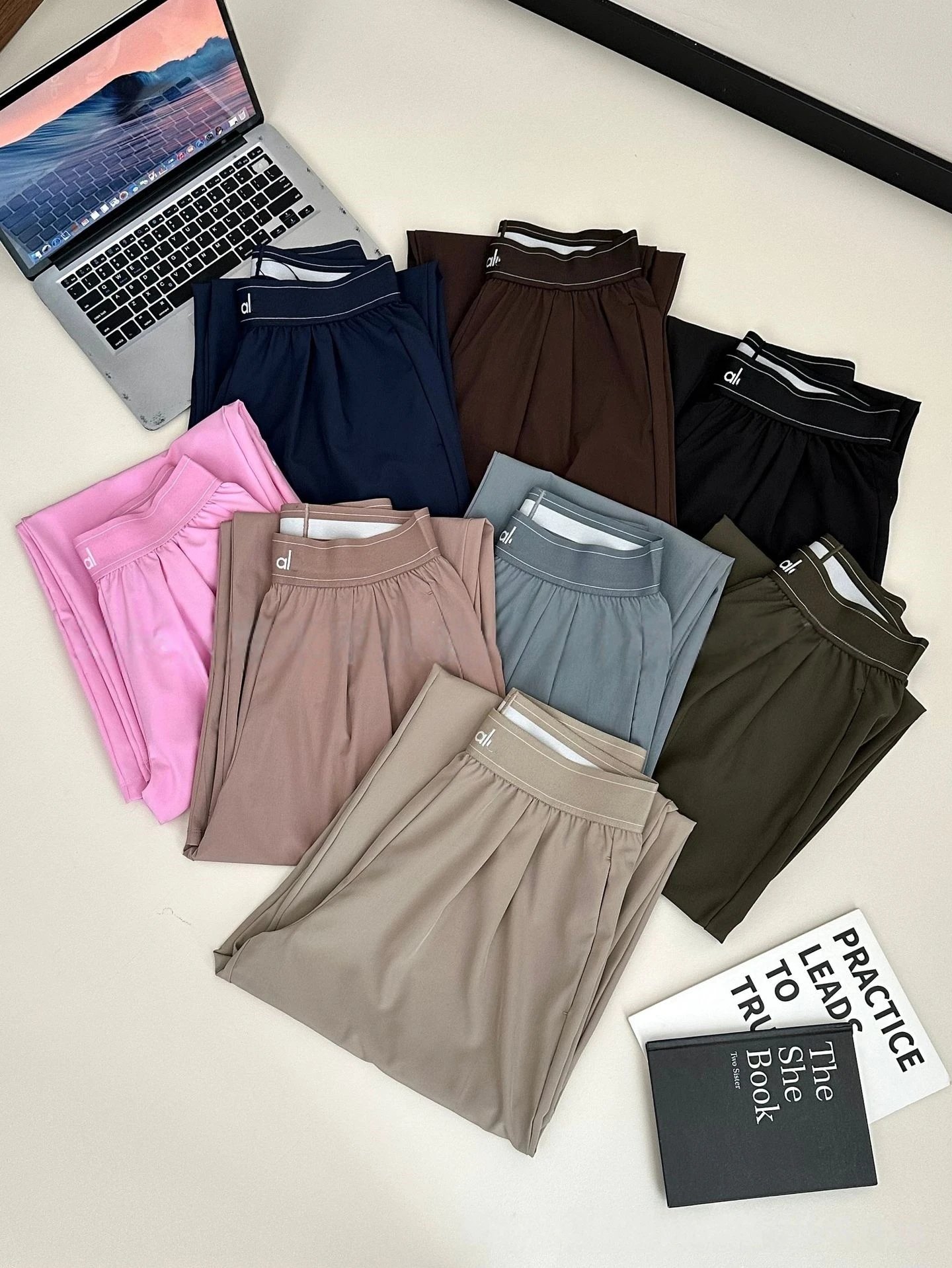 New High-Waist Wide-Leg Pants for Women Loose Fit Slimming Woven Casual Sports Trousers Summer Thin Versatile