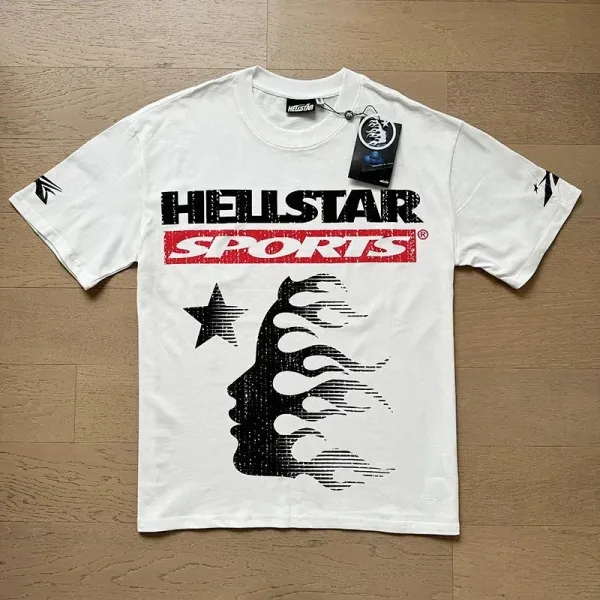 Hellstar Sports Graphic Print White T-Shirt - 1