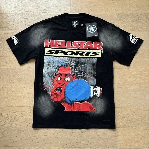 Hellstar Sports Graphic Print Black T-Shirt - 1