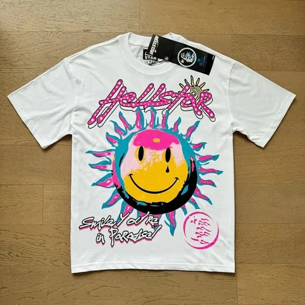 Hellstar Smile You're In Paradise White T-Shirt - 1