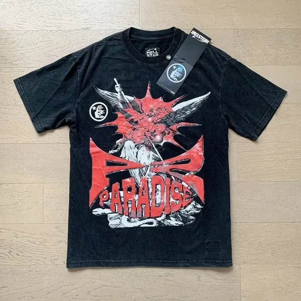 Hellstar x Paradise Graphic Print Black T-Shirt - 1